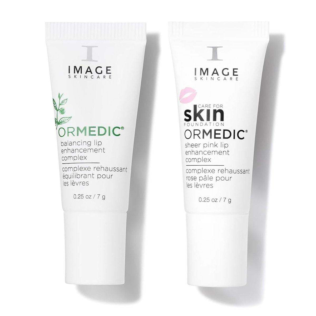 IMAGE Skincare Ormedic pH Balancing Lip Enhancement Complex – Feuchtigkeitsspendender Lippenpfleger mit Avocadoöl & Vitamin E, Klar & Zartrosa, 2er-Set