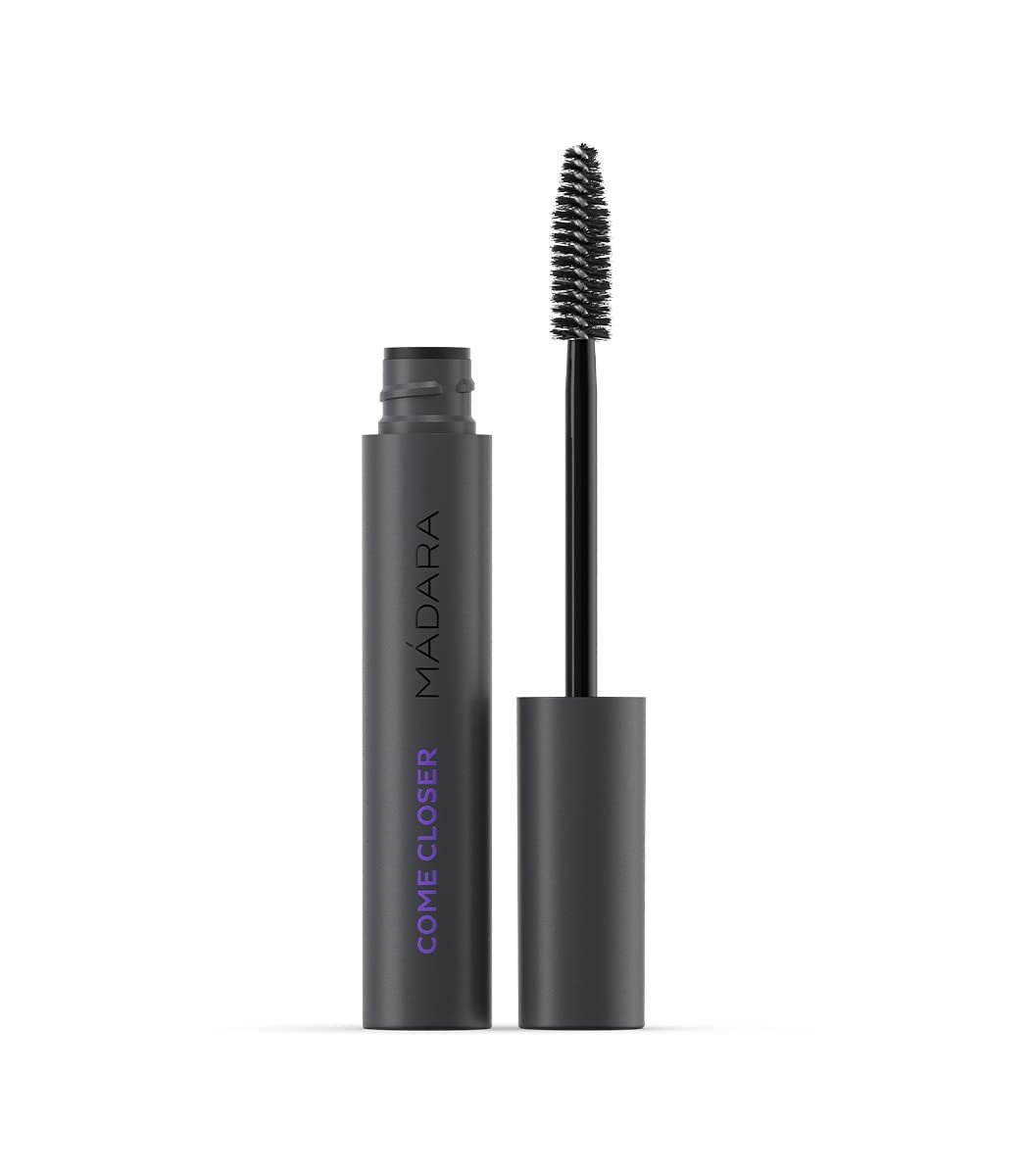 MADARA Organic Skincare | Come Closer Infinite Lash Mascara – Längen- und Definitionseffekt mit Peptid-Infusion, ohne synthetische Farbstoffe, tiefschwarz, Ecocert-zertifiziert - 0,2 oz