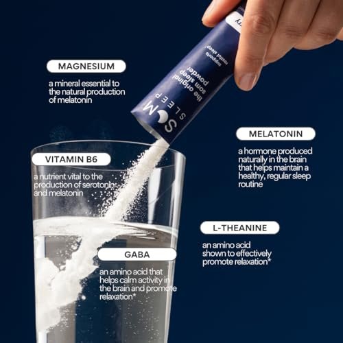 Som Sleep, Erholsamer Schlaf Pulvermischung mit Melatonin, Magnesium, Vitamin B6, L-Theanin & GABA – Vegan, Zuckerfrei, Keto-freundlich – Kirsche, 10er-Pack