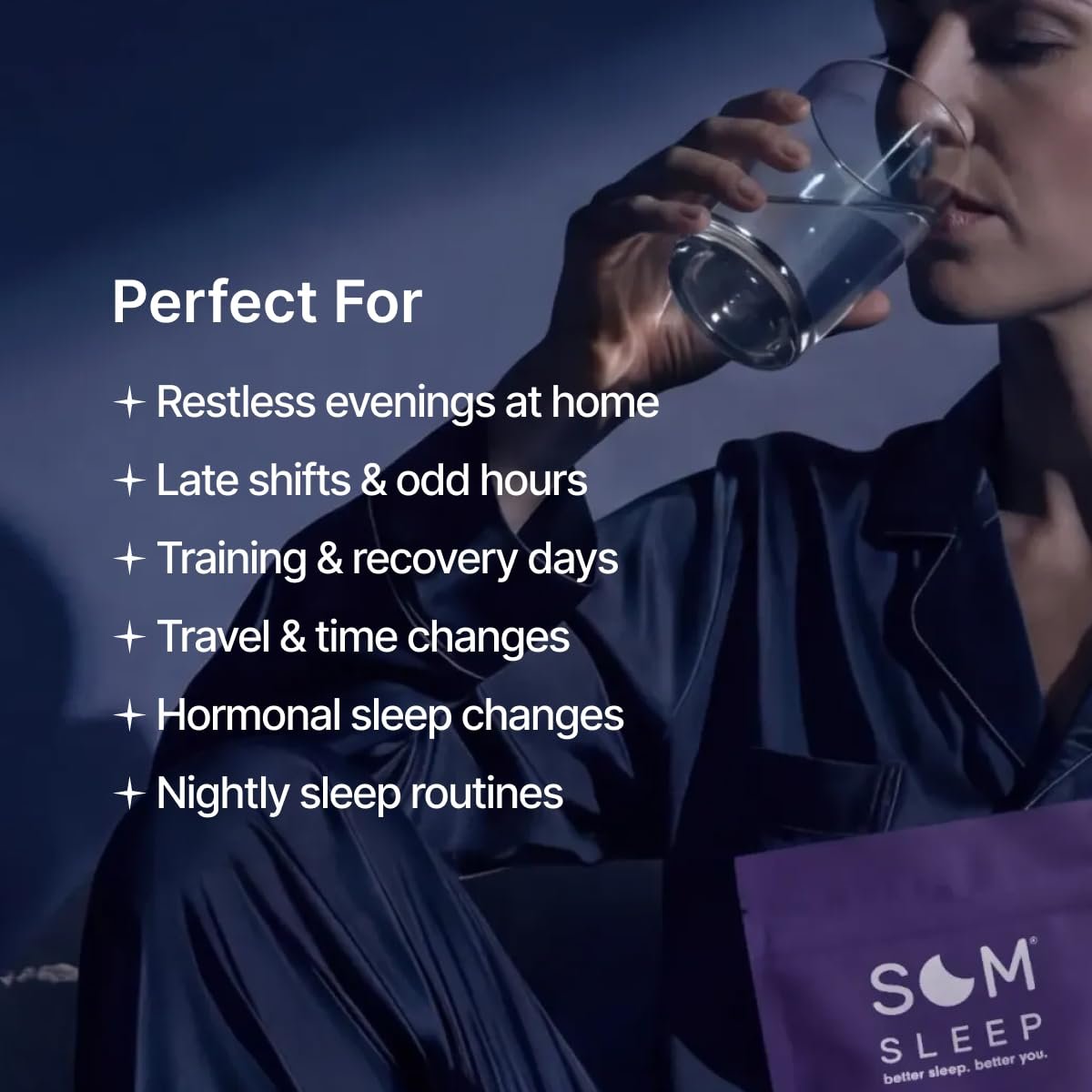 Som Sleep, Erholsamer Schlaf Pulvermischung mit Melatonin, Magnesium, Vitamin B6, L-Theanin & GABA – Vegan, Zuckerfrei, Keto-freundlich – Kirsche, 10er-Pack