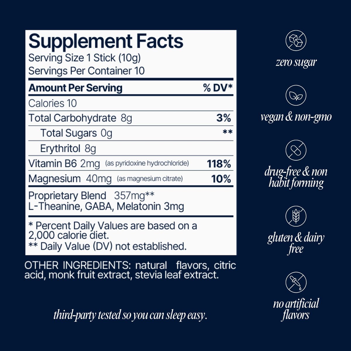 Som Sleep, Erholsamer Schlaf Pulvermischung mit Melatonin, Magnesium, Vitamin B6, L-Theanin & GABA – Vegan, Zuckerfrei, Keto-freundlich – Kirsche, 10er-Pack