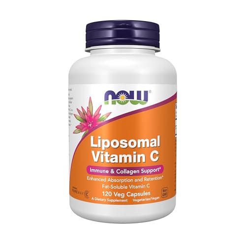 NOW Supplements Liposomales Vitamin C – Immun- und Kollagenunterstützung, 120 vegane Kapseln