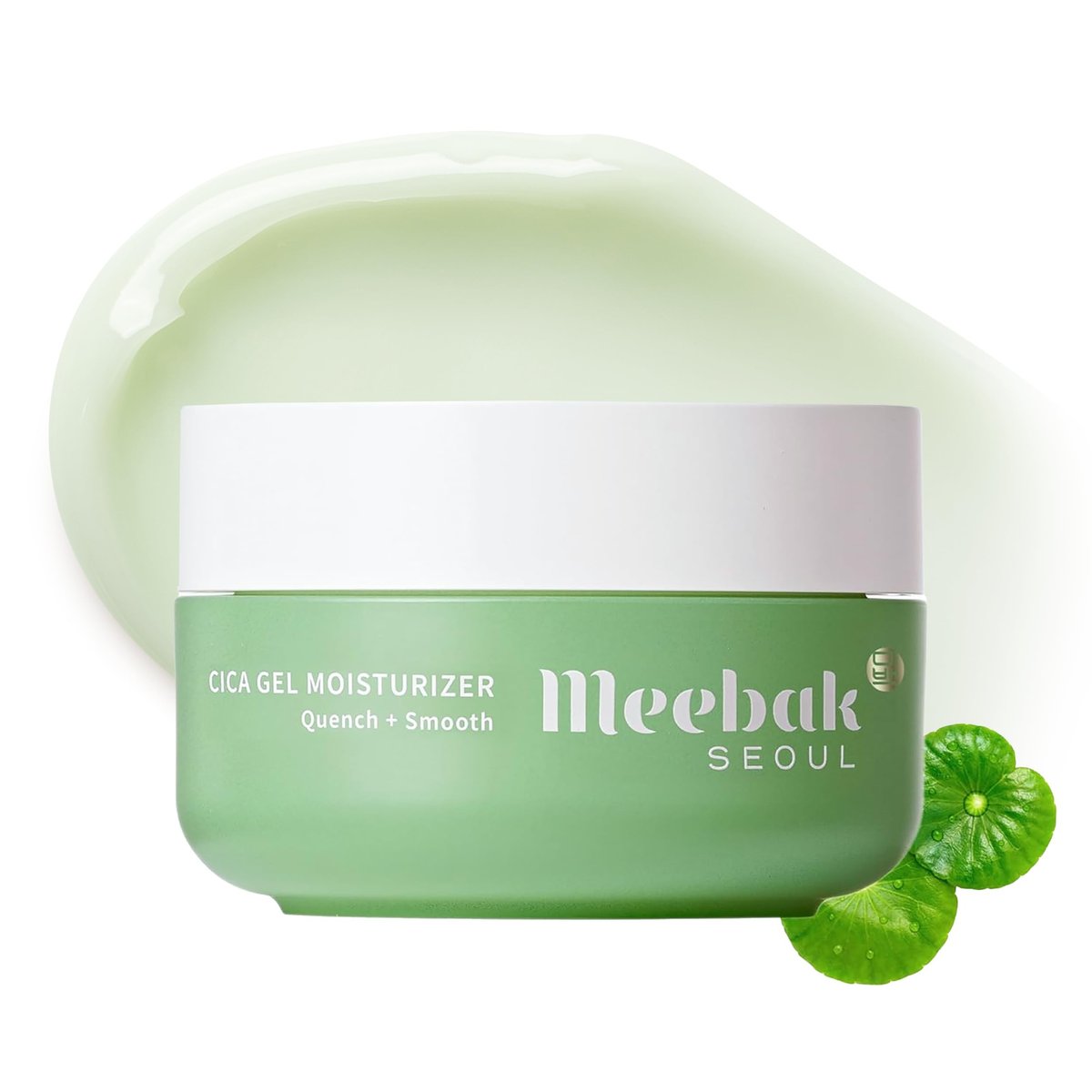 Meebak Cica Gel Gesichtsfeuchtigkeitscreme | Leichte, hydratisierende Wassercreme mit Hyaluronsäure & veganem Kollagen | Schnell einziehendes, kühlendes Gel für den ganzen Tag Feuchtigkeit & Glashaut | Koreanische Hautpflege