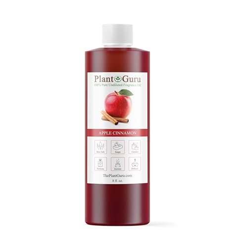 Plant Guru Apple Zimt Duftöl 240 ml – Aromatherapie, Duftöl für DIY Seife, Kerzen, Badebomben, Reed Diffuser