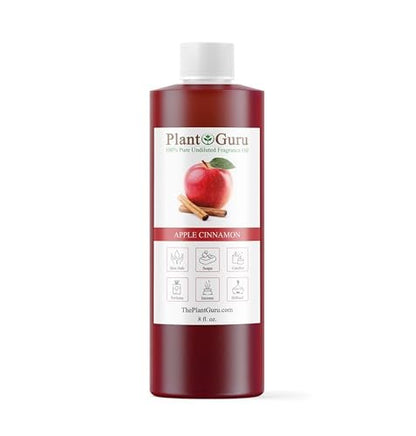 Plant Guru Apple Zimt Duftöl 240 ml – Aromatherapie, Duftöl für DIY Seife, Kerzen, Badebomben, Reed Diffuser