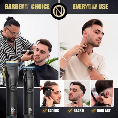 Novah® Professionelle Haarschneidemaschine für Herren - Kabelloser Haarschneider & Trimmer Set - Gold