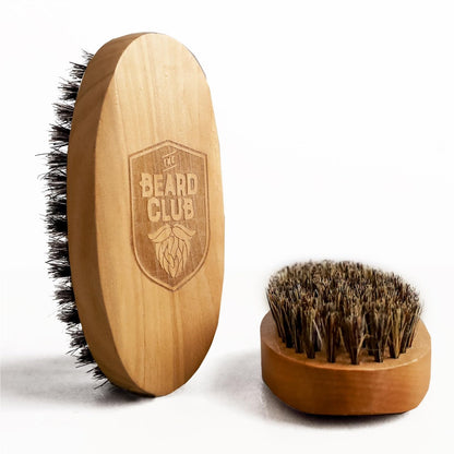 Beard Club Herren Wildschweinborstenbürste – Birkenholz Pflegewerkzeug für Styling, Zähmung und gesundes Bartwachstum
