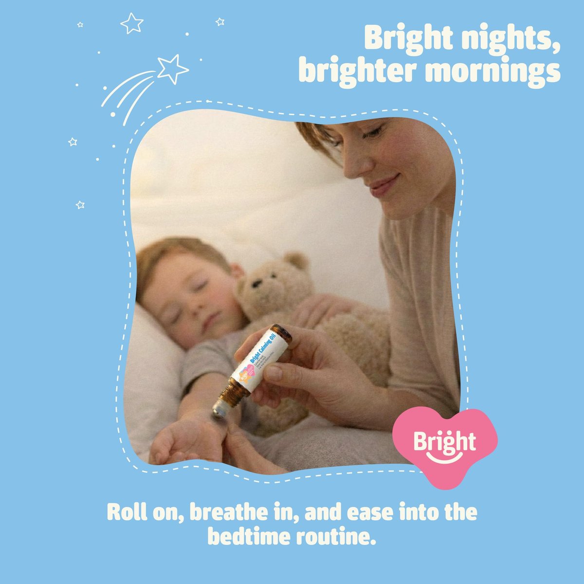 Bright Calming Oil von Bright Autism - Beruhigendes Öl für Kinder zur Stresslinderung - Natürliches Schlafmittel, sanfte organische Roll-On-Mischung 10ml - Perfekt für die Schlafenszeit-Routine Ihres Kindes