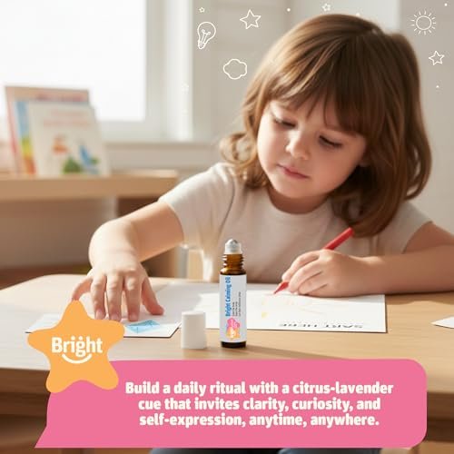 Bright Calming Oil von Bright Autism - Beruhigendes Öl für Kinder zur Stresslinderung - Natürliches Schlafmittel, sanfte organische Roll-On-Mischung 10ml - Perfekt für die Schlafenszeit-Routine Ihres Kindes