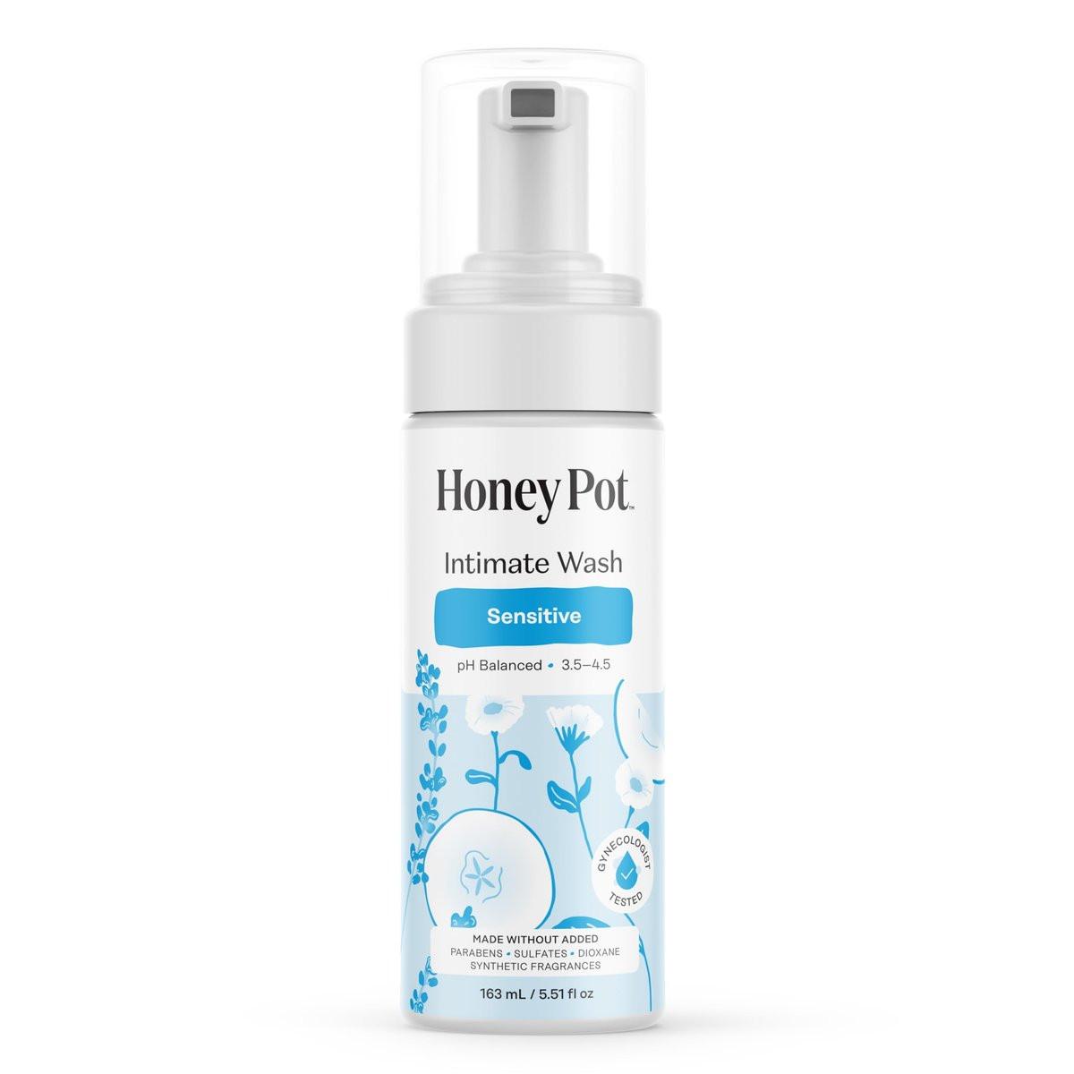 The Honey Pot Company - Sensitive Intimwaschgel - Kräuterinfusion - pH-ausgeglichene, pflanzliche Naturpflege - 163 ml