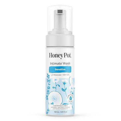 The Honey Pot Company - Sensitive Intimwaschgel - Kräuterinfusion - pH-ausgeglichene, pflanzliche Naturpflege - 163 ml