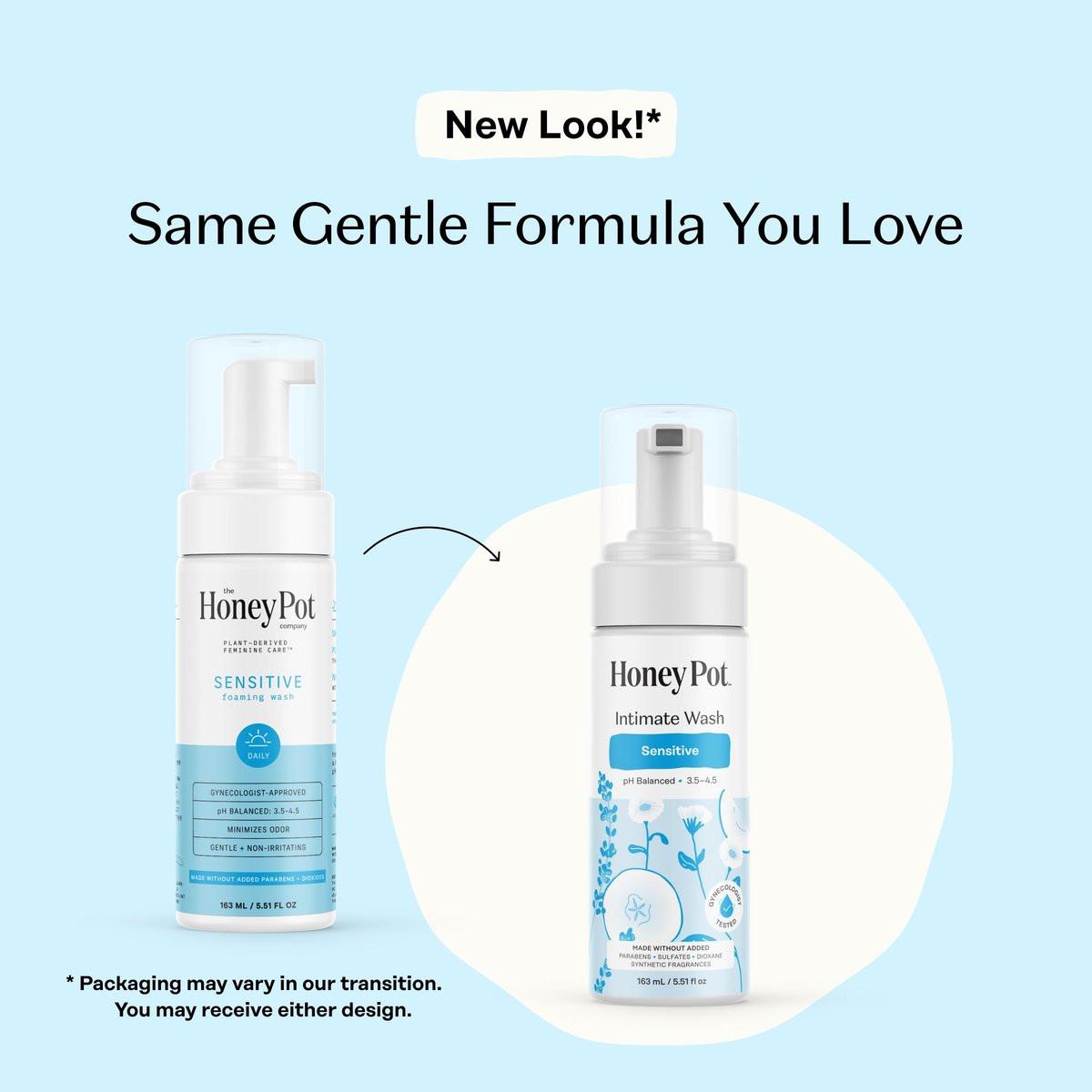 The Honey Pot Company - Sensitive Intimwaschgel - Kräuterinfusion - pH-ausgeglichene, pflanzliche Naturpflege - 163 ml