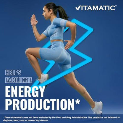 Vitamatic Vitamin B12 1000 mcg Schmelztabletten – 365 Tabletten – Natürlicher Beerengeschmack – Unterstützt Energiestoffwechsel und Nervensystem