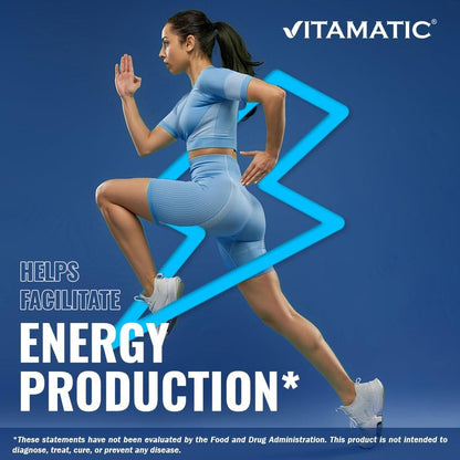 Vitamatic Vitamin B12 1000 mcg Schmelztabletten – 365 Tabletten – Natürlicher Beerengeschmack – Unterstützt Energiestoffwechsel und Nervensystem