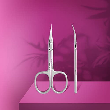 Staleks Pro Expert 50 Nagelhautschere – Edelstahl, extra feine gebogene Klinge für präzises Nagelhautschneiden: Professionelle Maniküreschere SE-50/2