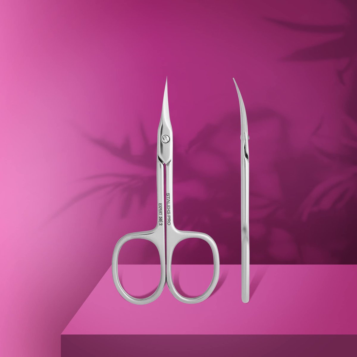 Staleks Pro Expert 50 Nagelhautschere – Edelstahl, extra feine gebogene Klinge für präzises Nagelhautschneiden: Professionelle Maniküreschere SE-50/2