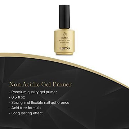 APRÉS Gel-X Professional Nagelpflege-Set – Goldene Flasche pH-Bonder, säurefreier Primer und Ablösbarer Soft-Gel-Formel (je 15 ml)
