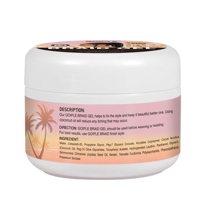 Extra Starker Styling Gel und Mousse für Zöpfe, Twists, Locs, Cornrows – Frizz-Kontrolle, Glättung & Edge Control mit Rosmarin-Haarwachstumsöl (Bonus: Haarkämme, Haube, Clips)