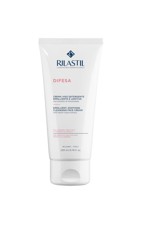 Rilastil Defense Gesichtscreme – Beruhigende Reinigungscreme für empfindliche Haut, 200 ml
