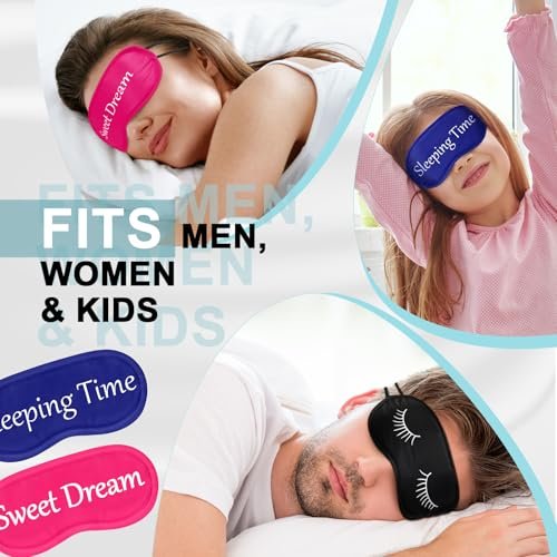 Eurzom 20er-Pack Lustige Schlafmasken mit verstellbarem Riemen, Schlaf-Brille für Nacht, für Spa, Frauen, Männer, Erwachsene, Pyjama-Party-Geschenke (Frische Farben)