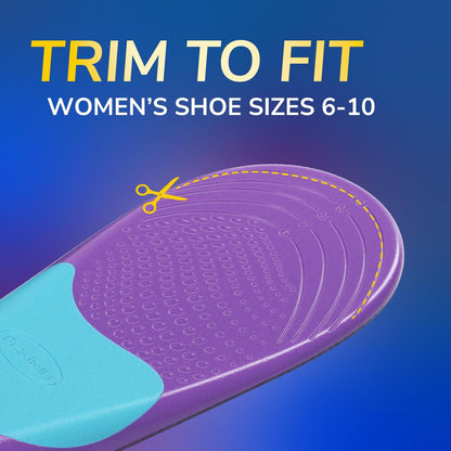 Dr. Scholl's Walk Longer Einlegesohlen für Damen - Bequeme Plüsch-Schaumstoffpolsterung für Gehen, Wandern und Stehen mit Fußgewölbestütze - 50% länger gehen ohne Muskelermüdung