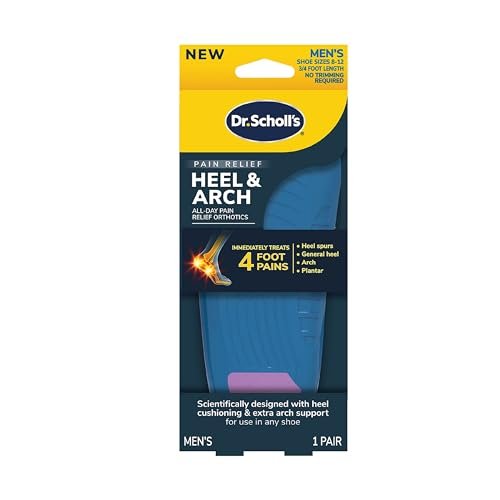 Dr. Scholl's® Fersen- und Fußgewölbe-Orthopädie-Einlagen für Herren, Gr. 8-12, 1 Paar, 3/4-Länge