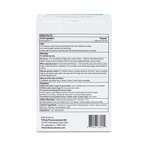 Globe Hydrocortison 1% Max Stärke Anti-Juckreiz Creme (144 Einzelpackungen) - Lindert Rötungen, Schwellungen, Juckreiz, Hautausschlag, Insektenstiche, Ekzeme, Hämorrhoiden & mehr