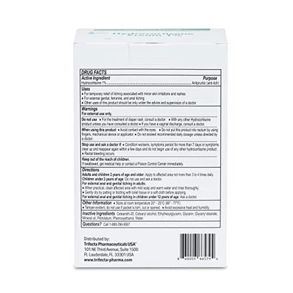 Globe Hydrocortison 1% Max Stärke Anti-Juckreiz Creme (144 Einzelpackungen) - Lindert Rötungen, Schwellungen, Juckreiz, Hautausschlag, Insektenstiche, Ekzeme, Hämorrhoiden & mehr