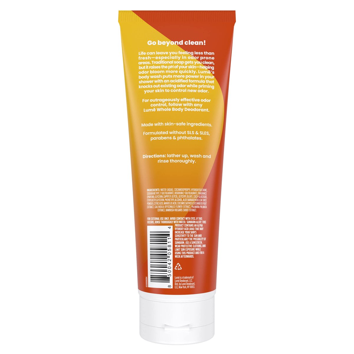 Lume Acidified Body Wash – 24-Stunden-Geruchskontrolle – Entfernt Gerüche besser als Seife – Feuchtigkeitsspendende Formel – Ohne SLS oder Parabene – Von Gynäkologen entwickelt – 8,5 Unzen (Toasted Coconut)