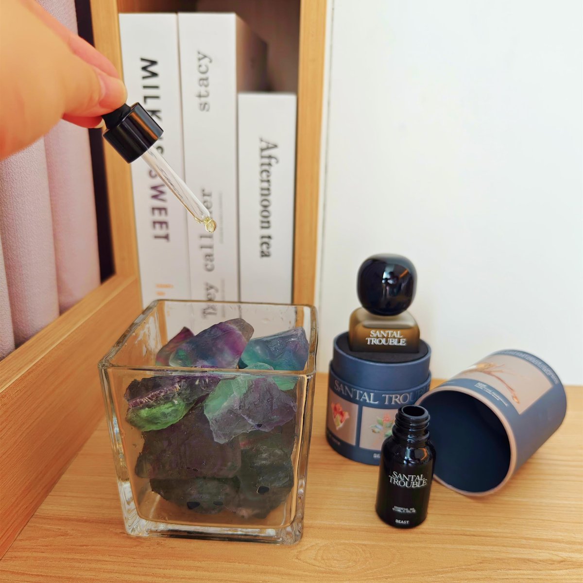 Luckeeper 1 Pfund Rohe Kristalle Bulk Regenbogen-Fluorit-Heilsteine zum Trommeln, Drahtwickeln, Wicca-Reiki, Meditation