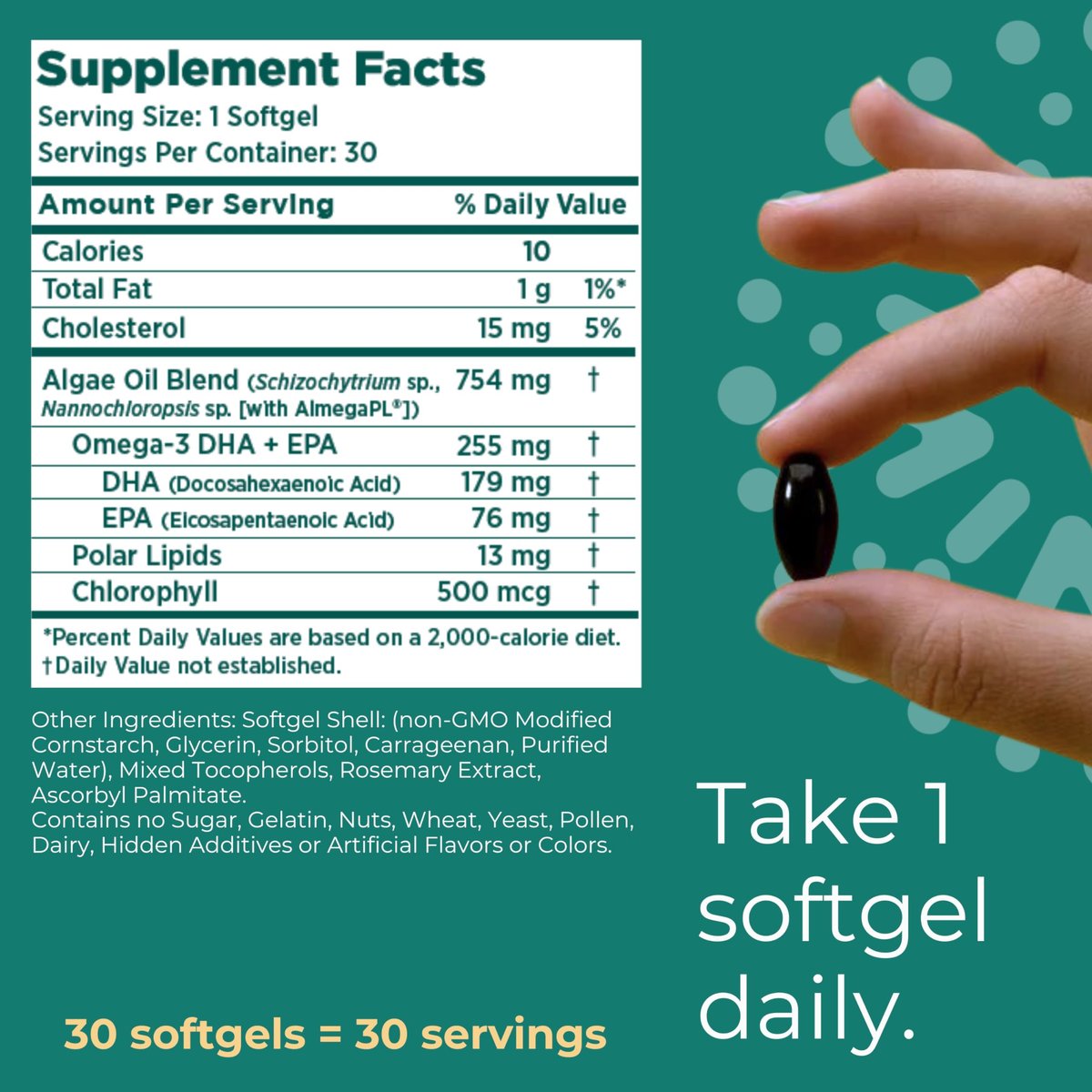 Iwi Omega-3 Essential, 30 Softgels (30 Portionen), Pflanzliches Algen-Omega-3 mit EPA + DHA, Nahrungsergänzungsmittel für Gehirn, Herz & Immunsystem, Alternative zu Krill- & Fischöl, Kein fischiger Nachgeschmack