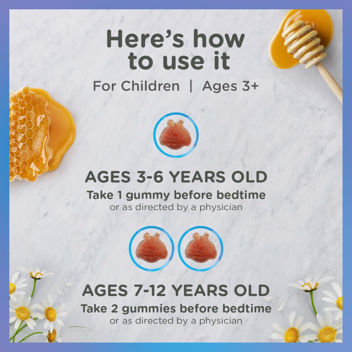 Zarbee's Sanfte Gute-Nacht-Gummis für Kinder - Melatonin-freie Mischung aus natürlichem Honig, Himbeer-Zitrone und Kamille hilft Kindern beim Entspannen und Abschalten für eine erholsame Nacht, 30 Stück