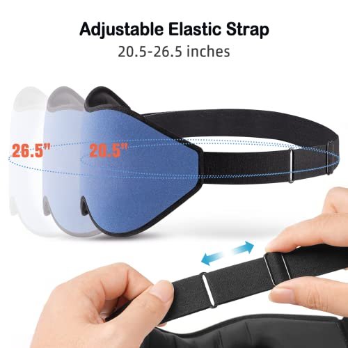 LitBear Schlafmaske – Lichtblockierende Augenmaske für Frauen und Männer, Seiten- und Rückenschläfer, 3D-Komfortmaske mit verstellbarem Band für Reisen