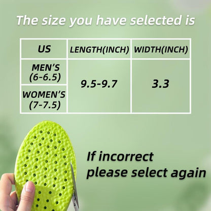 Memory Foam Einlegesohlen für Damen und Herren – Stoßdämpfende Schuheinlagen gegen Fußgeruch (Größe Herren 6-6.5 / Damen 7-7.5)