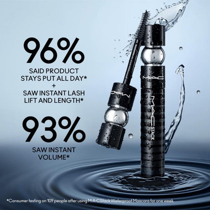 MAC Stack Superstack Mega Brush Waterproof Mascara – Black Stack, 0,41 oz