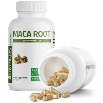 Bronson Maca Wurzel Lepidium Meyenii – 120 Kapseln, Nicht-GMO, Vegetarisch