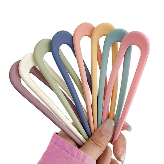8er-Pack French Style U-förmige Haarnadeln für Frauen und Mädchen – Haaraccessoires in Multicolor