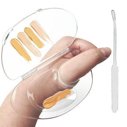 Makeup Mixing Palette aus Acrylic – Transparente Foundation-Palette für flüssiges Make-up, Nagelkunst & Pigmente