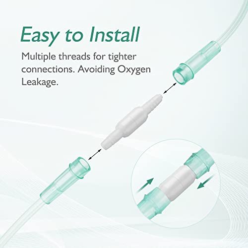 ANSNF Sauerstoffschlauch-Verbinder, 360° Drehverbinder für Sauerstoffkanüle, Vermeidung von Verwicklungen, Schlauch-Drehverbinder O2-Adapter (Weiß, 10er-Pack)