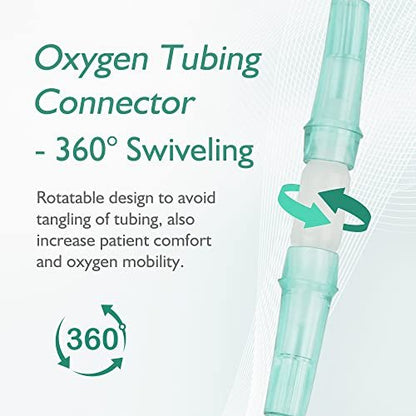ANSNF Sauerstoffschlauch-Verbinder, 360° Drehverbinder für Sauerstoffkanüle, Vermeidung von Verwicklungen, Schlauch-Drehverbinder O2-Adapter (Weiß, 10er-Pack)