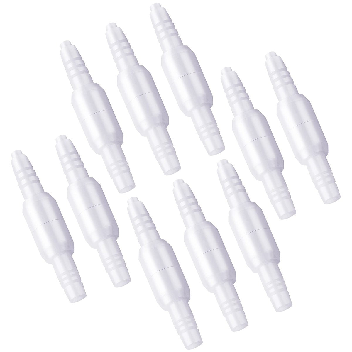 ANSNF Sauerstoffschlauch-Verbinder, 360° Drehverbinder für Sauerstoffkanüle, Vermeidung von Verwicklungen, Schlauch-Drehverbinder O2-Adapter (Weiß, 10er-Pack)