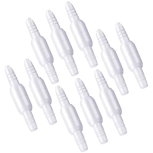 ANSNF Sauerstoffschlauch-Verbinder, 360° Drehverbinder für Sauerstoffkanüle, Vermeidung von Verwicklungen, Schlauch-Drehverbinder O2-Adapter (Weiß, 10er-Pack)