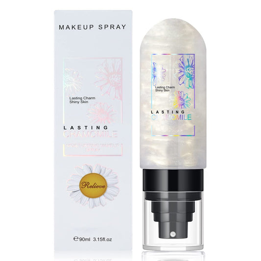 UCANBEMAKEUP Dewy Makeup Setting Spray Shimmer Glow Finish – Feuchtigkeitsspendender, leichter Fixierspray für strahlenden Teint, 93 ml