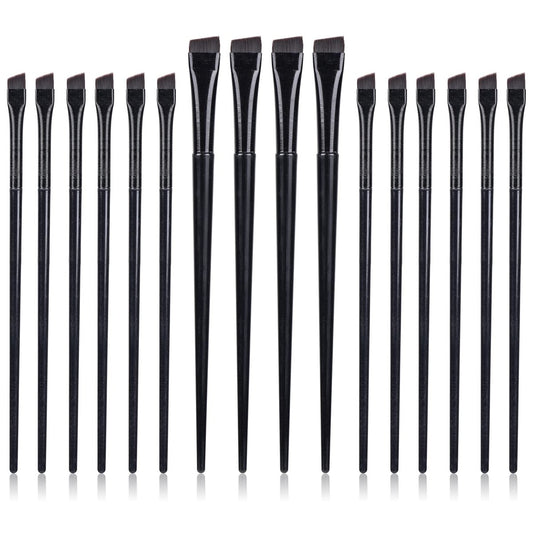 16-teiliges Augenbrauen- und Eyeliner-Pinselset – Feine, abgeschrägte und flache Pinsel für Make-up