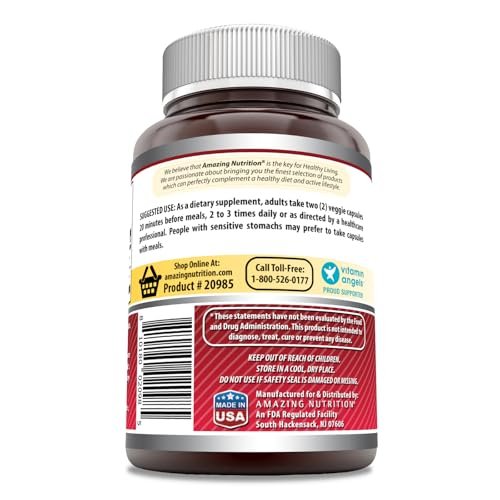 Amazing Formulas Quercetin 800mg mit Bromelain 165mg – 120 vegane Kapseln, Non-GMO, glutenfrei, hergestellt in USA