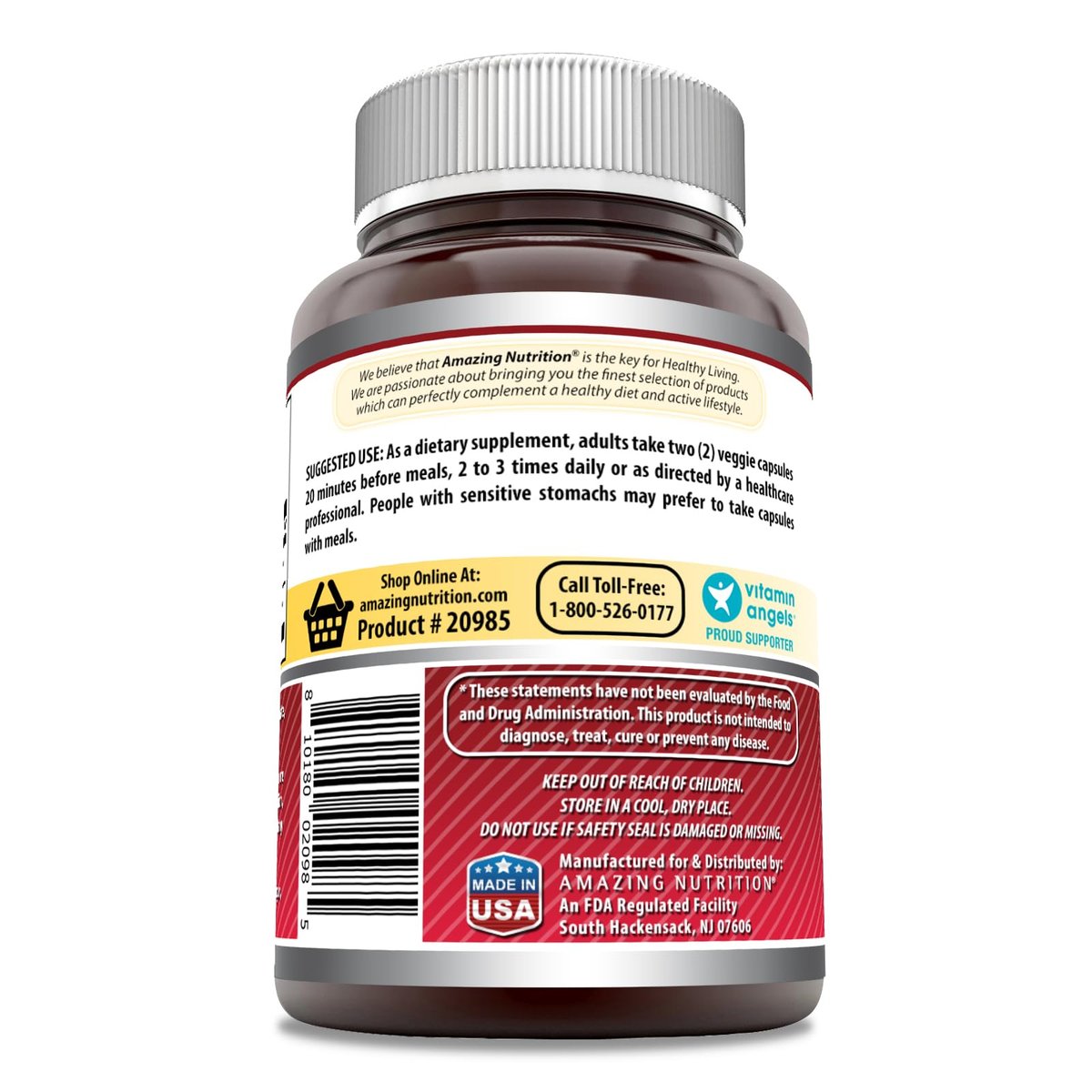 Amazing Formulas Quercetin 800mg mit Bromelain 165mg – 120 vegane Kapseln, Non-GMO, glutenfrei, hergestellt in USA
