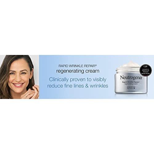 Neutrogena Rapid Wrinkle Repair Retinol Feuchtigkeitscreme für das Gesicht – Tägliche Anti-Aging-Creme mit Hyaluronsäure gegen feine Linien, Falten und dunkle Flecken, 1,7 oz (2er-Pack) 3,4 oz