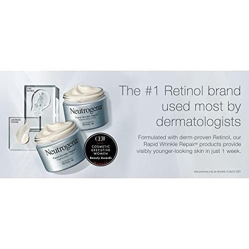 Neutrogena Rapid Wrinkle Repair Retinol Feuchtigkeitscreme für das Gesicht – Tägliche Anti-Aging-Creme mit Hyaluronsäure gegen feine Linien, Falten und dunkle Flecken, 1,7 oz (2er-Pack) 3,4 oz