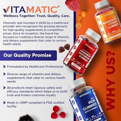 Vitamatic Selen Gummis 200 mcg – Hefefreies Selenomethionin, 90 Fruchtgummis auf Pektinbasis