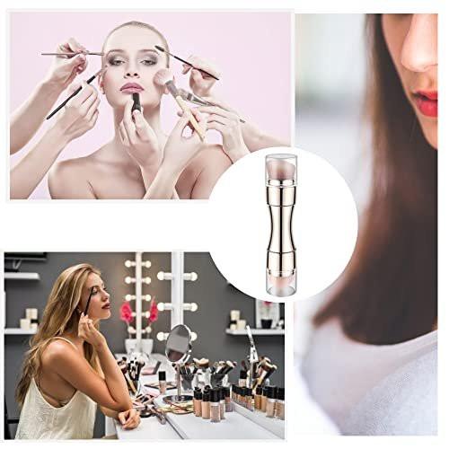 4-in-1 Makeup-Pinsel – Vielseitiger Foundation-Pinsel für Augen, Lippen und Gesicht – Weiche synthetische Borsten – Rosa